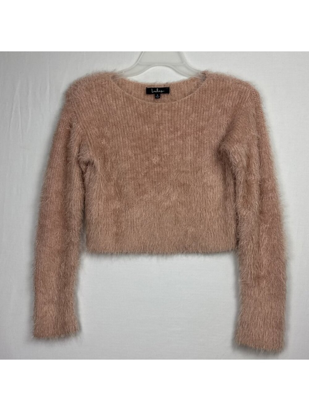 Lulus Pink Blush Eyelash Sweater Top Women's Small cozy soft boho chic